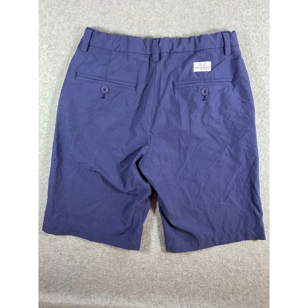 Vineyard Vines Performance Shorts Boys 14 Blue Adjustable Waist Chino 1488